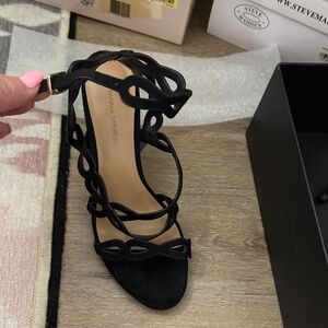 Banana Republic Black Suede Cutout Strappy Heel